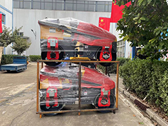 旺财282台座驾压路机打包发往威海